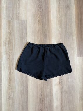 Brandy Melville Black Lace-Trim Shorts